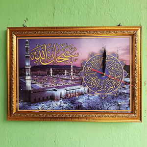 JDK002 - Galeri Hiasan Dinding Kayu Dekorasi Rumah Wall Decor Best Seller Jam Dinding Kaligrafi