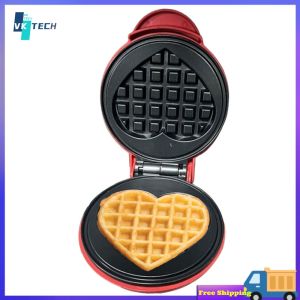 [ VKTECH ] Mini Waffle Maker Nonstick Nonstick Surface Compact Quick Heat-Up Kitchen Appliance for Breakfast