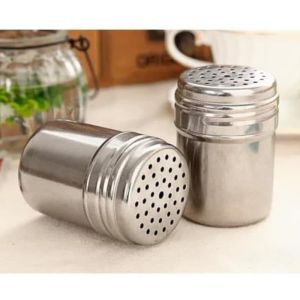 Tempat Merica Lada Tusuk Gigi Tabur Tutup Putar Stainless Steel Bumbu