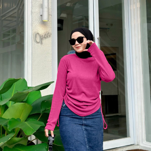 BAJU ATASAN WANITA TERBARU KEKINIAN 2024 VIERRA TOP BLOUSE SERUT WANITA