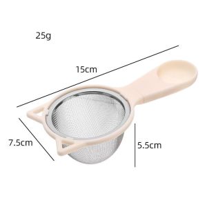 Stainless Steel Fine Mesh Strainer with Handle Flour Sieve Sifter Oil Strainer Kitchen Baking Tools
