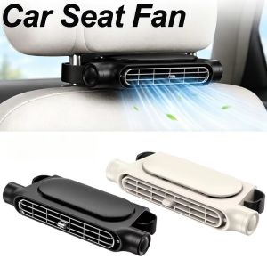 Car Seat Cooling Fan Car Rear Backrest Electric Fan 3 Speed Adjustable Headrest Cooling Air Fan Large For Cars