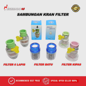 Sambungan Kran Air 4 Filter 6 Lapis kepala kran air saringan air sambungan kran kipas kran filter batu