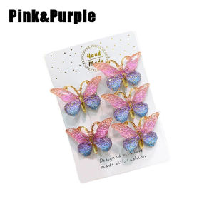 5 Pcs/Set Cute Vivid Butterfly Hairclips for Women Baby Girls and Kids Hair Toppers