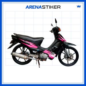 SH28c Sticker Shogun Kebo Stiker Striping Lis Suzuki Shogun Kebo 110 R Variasi Retro Design Racing Lz