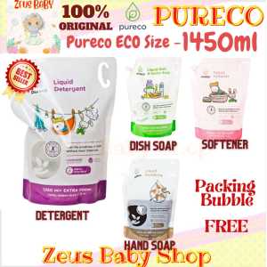 Pureco Liquid Detergent Refill Eco Pack 1450ml/ Pureco Dish Bottle Cleanser 1450ml/ Softener 1450ml / Pureco Liquid Handsoap 1450ml