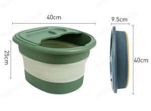 ❤️Hot Sale❤️Jujiajia Foldable Foot Bath Barrel Household Portable Thickened Feet-Washing Basin Health Care over Calf Massage Foot Tub