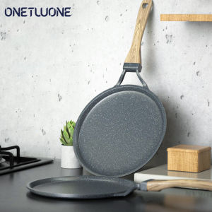 Onetwone 24cm /8 inch Pancake Pan Non stick Fry Pans Steak skillet Egg Pans Breakfast making pan Gas and induction cooker grill pans