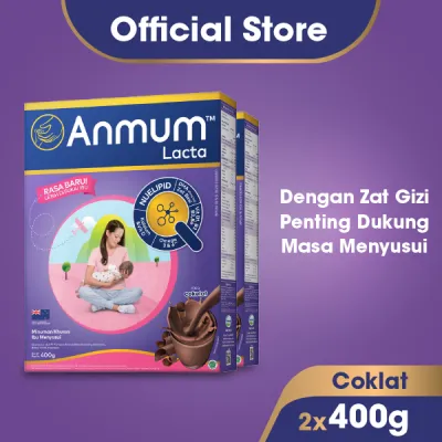 Anmum Lacta Susu Nutrisi Ibu Menyusui Chocolate 400gr x2