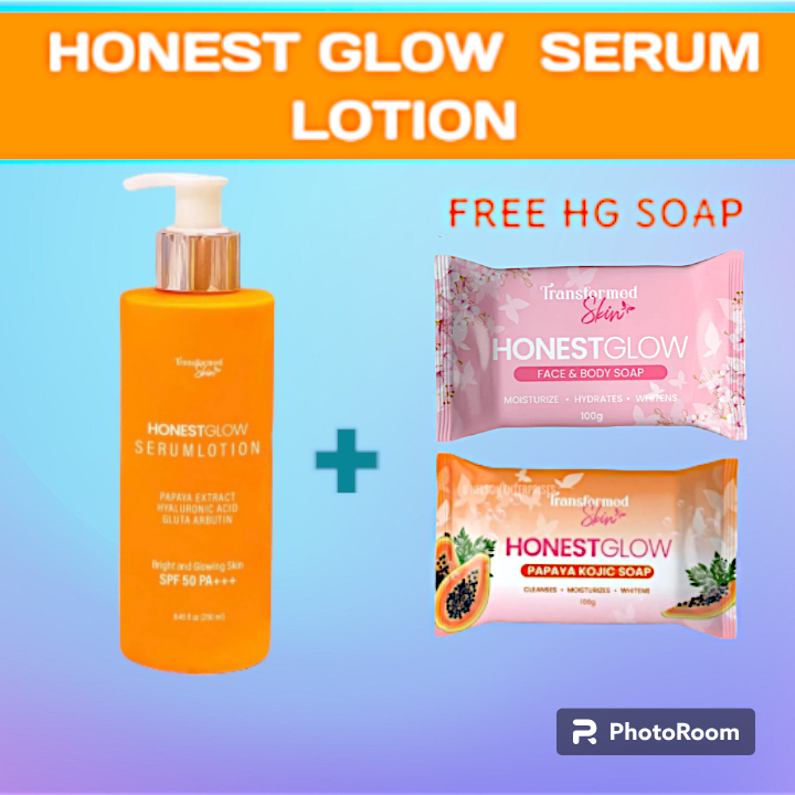 Honest Glow Serum Lotion + Honest Glow Soap| Honest Kojic Soap | Lazada PH