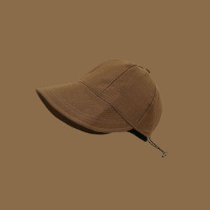 Women Bucket Hat Fisherman Hat Foldable Spring Autumn/Vintage Peaked Cap For Outdoor Travel Female/Fashion Portable Sun Protection/Show Smaller Face