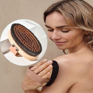BAIXL Wood Copper Wire Brush Bristle Dredging Body Cellulite Muscle Brush Lightweight Control Blood Circulation Chicken Skin Exfoliatin Dry Brush Home