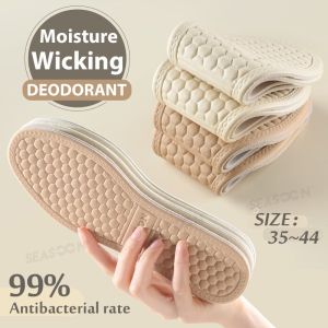 1Pair Deodorant Insoles Soft Shoes Pad Absorb-Sweat Breathable Comfort Cotton Insert Men and Women