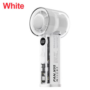 พัดลมมือถือพกพา รุ่นใหม่ ลมแรง ปรับได้ 1-100 ระดับ หน้าจอ LED แบตเตอรี่ 6000mAh ใช้งานยาวนาน พัดลมมินิ ชาร์จได้ พัดลมTurbo ระบายความร้อน พกพาสะดวก Rechargeable Handheld Fan For Commuting to Work and Outdoor Sports