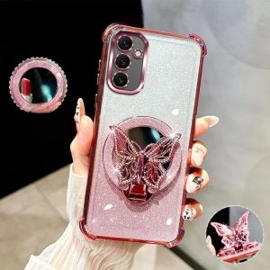 เคสโทรศัพท์กระจกสำหรับ Samsung A56 A36 A16 A05S A55 A35 A15 A34 A54 A25 A24 A13 5กรัมปลอกอ่อนปกปิดได้เต็มที่