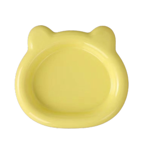 PAZNUL Pastry Plate Cat Bowls Plastic PP Little Bear Kitten Bowl Durable Ins Cat Food Dish for Puppy Cat