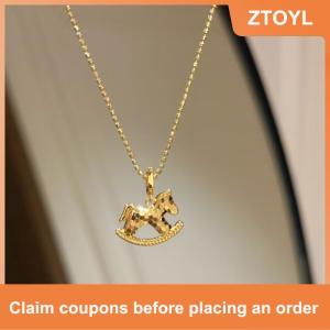 【ZTOYL】 Thời Trang Tinh Tế Pony Mặt Dây Chuyền Vòng Cổ Cho Phụ Nữ Nữ Nữ Tính Đa Năng Xương Đòn Chuỗi Năm Mới Trang Sức Phụ Kiện Ngựa Năm Quà Tặng