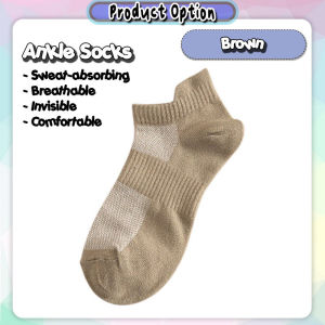 [Blink] Men Cotton Ankle Socks Sports Running Breathable Socks Men 男短袜 Stokin Lelaki Pendek - SK27