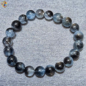 Super Premium Grade Wealth Devil Eyes Wealth Bowl Stormy Cat Eyes Aquamarine Bracelet