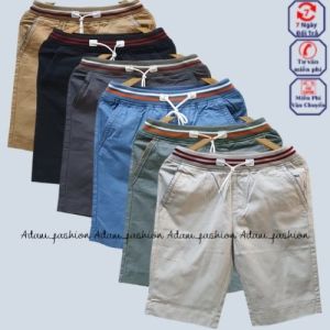 Quần Short KaKi Nam Lưng Bo CAO CẤP Chất Kaki Co Giản 4 chiều Lưng Bo Dây Rút Adam_fashion