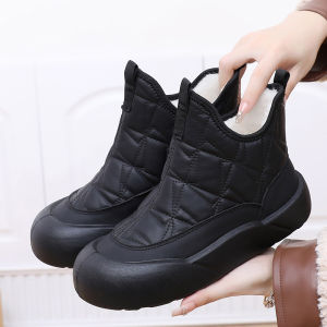 YUAAE Snow Boots Warm Fur Women Ankel Boots Plus Size Causal Flat Winter Women Shoes Antislip Fashion Women Boots Waterproof Shoes