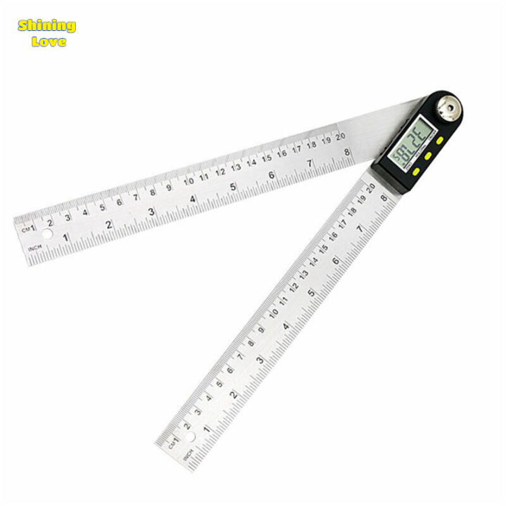 Shininglove Digital Angle Finder Ruler 8 Inch/200mm LCD Display Digital ...