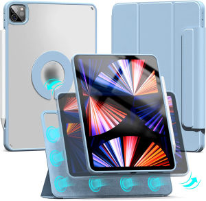 Rotatable Magnetic Detachable Full Protection Cover Case for iPad Pro 11/12.9/13 inch Air6 Air5 Air4 10.9/11/13 inch 10.2 inch Mini 7/6