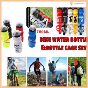 yangyuhua 750ML Portable Mountain Bike Bicycle Cycling Water Drink Bottle with Holder Cage
