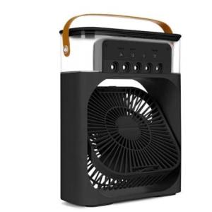 【LOCAL STOCK-Deliver in 2-3 days】3 in 1 Air Cooler Fan Mini Portable Fan Humidifier with 1 Colors LED Light Air Conditioner Cooler Water Cooling Mobile Usb Adjustable Cable Luminous Usb Luminous Cable
