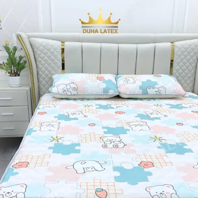 Chiếu Điều Hòa Vải Tencel mát mẻ kháng khuẩn không mùi hôi cao su giảm nhiệt 4 đến 6 độ C