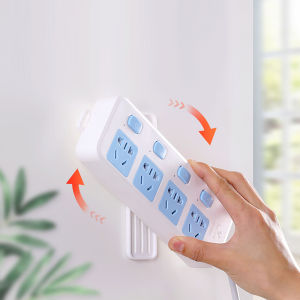 CNMF 360 Rotatable Power Strip Hook Power Plug Hanger Wall Mounted Socket Glue Sticker Hook