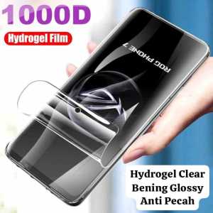 Hydrogel Clear Bening Glossy ASUS ROG PHONE 8 ROG PHONE 7 ROG PHONE 6 ROG PHONE 5 ROG PHONE 3 ROG PHONE 2 Anti Gores Gel Jelly Transparan Pelindung Layar Full Cover Screen Potector Front/Depan Murah Baru 5G 4G 2023