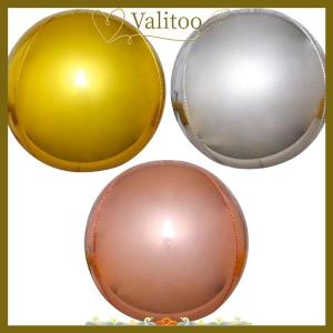 [Valitoo] 4D Sphere 32 Inch Metal Mirror Effect Decorative Balloon For Celebrations And Party Decorations Filling With Helium Can Float