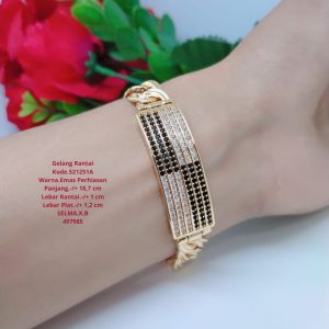 Gelang Rantai Jumbo Xuping Perhiasan Aksesoris Lapis Emas G22-1A