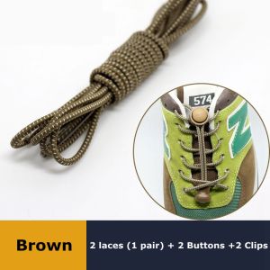 1 Pair No Tie Shoelaces Round Spring Stretching Lock Elastic Shoe Laces Outdoor Safety Leisure Lazy Shoes Lace For Sneakers