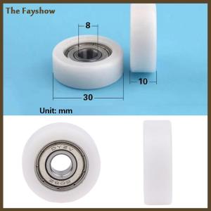 [The Fayshow] 1PC 8x30x10mm Injection Molded Nylon Coated Bearing Wheel Bearing 608 Roller Wheel Track Rail Pulley Door Window Track Pulley