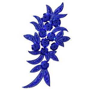 NEXTYOO Lưới đính sa Hình thêu đính hạt Lấp lánh Hình dạng lá cây Miếng vá vải Lấp lánh Thêu Miếng dán trang trí tự làm Vật tư may mặc vải vóc tự làm