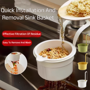 Hanging Sink Drain Basket Household Kitchen Sink Separation Food Residue Filter Basket Fruit Cleaning Filter Basket可挂式水槽沥水篮