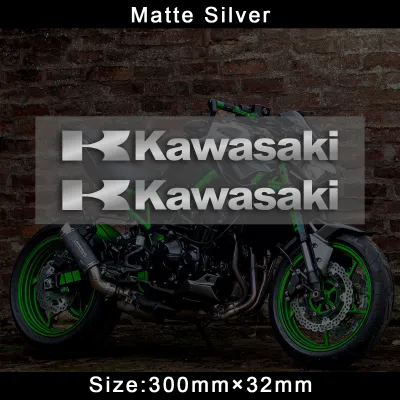 ไวนิลสะท้อนแสงรถจักรยานยนต์สติกเกอร์สีเขียวด้านหน้าส้อม Decals โลโก้สำหรับ Kawasaki Z1000 Z900 Z800 Z750 Ninja 650 Zx10r Er6n Versys