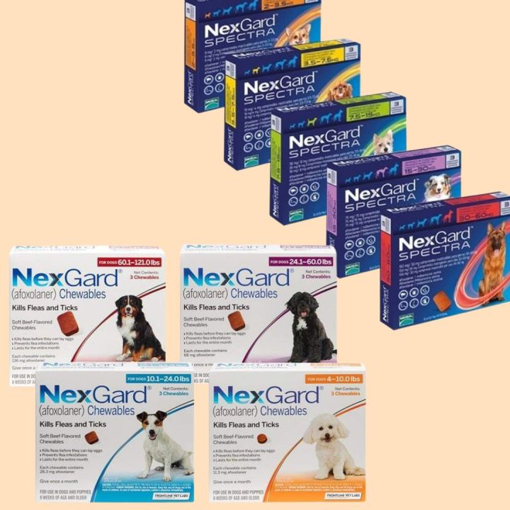 Nexgard and Nexgard Spectra Tick and Flea Protection Chewable Tablet