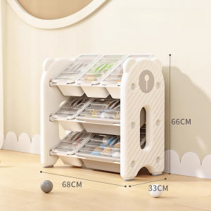 Toy Storage Rack for Baby Organizer Storage with Covers Multilayer Shelf Storage Cabinet for Children High Quality Bear Storage Rack