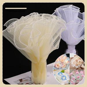 [COD] 28cmx1M Flower Wrapping Paper Wave Yarn Florist Bouquet Packaging Lace Mesh Florist Bouquet Gift Packaging Supplies