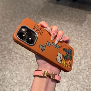Phone Case For POCO M2 M5S M6 M7 PLUS PRO C50 C51 C61 C71 C75 X3 X5 X5 X6 X7 PRO Tetris Leather Texture TPU Case Cover PWJK1052A