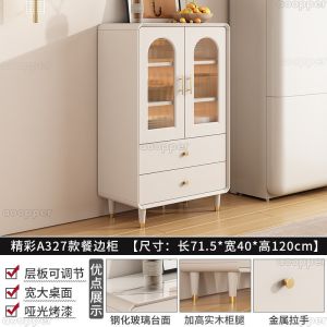 Cream Style Dining Cabinet Modern And Simple White Kitchen Cabinet Storage Cabinet Home Living Room Cabinet Storage Cabinet