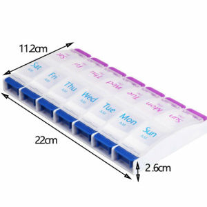 14-compartment double-row press-on pill box 7-day moisture-proof and dust-proof portable storage box
