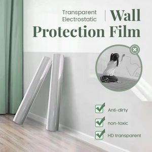 Transparent Anti Oil Wall Protection Film PVC Kitchen & Living Room Wall Sticker Waterproof Heat Resistant Self Adhesive Easy Clean for Tiles Glass Furniture