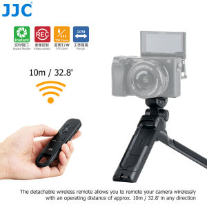 JJC GP-VPT2BT Tay cầm chụp ảnh điều khiển từ xa bluetooth không dây cho Sony A7IV A7M4 A1 ZV-E10 ZV-1 ZV1 RX100VII A6600 A7C A7RIV A7SIII Máy ảnh