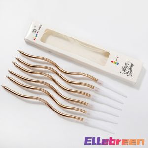6pcs Spiral Candle Twisty Candles for Birthday Wedding Party Cake Decoration