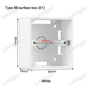 Multi-color Wall Switch Socket Utility box PVC Junction Box For Surface And Embedded mounted Box Of the type 146/86