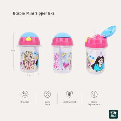Kidztime Children Cartoon Kids Straw Water Bottle Baby Straw Bottle Toddlers Children Bottle Sipper Paw Patrol Baby Shark Barbie Princess Dinosaur (380ML)
